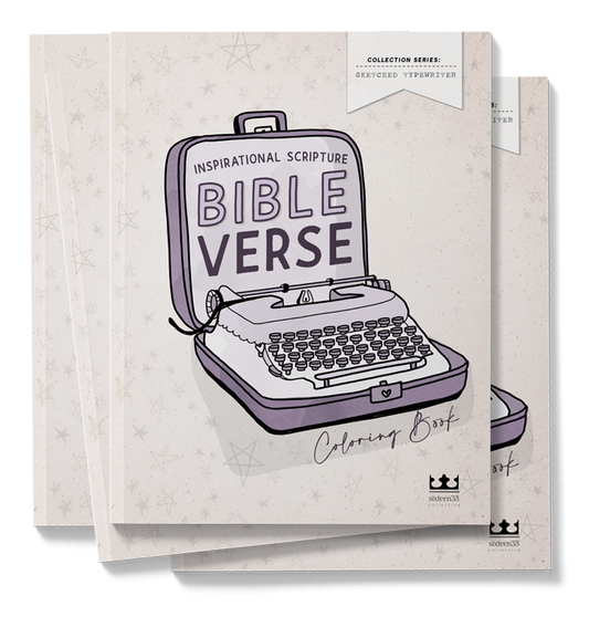 Sketched Typewriter Collection Series- Bible Verse Coloring Book KJV
